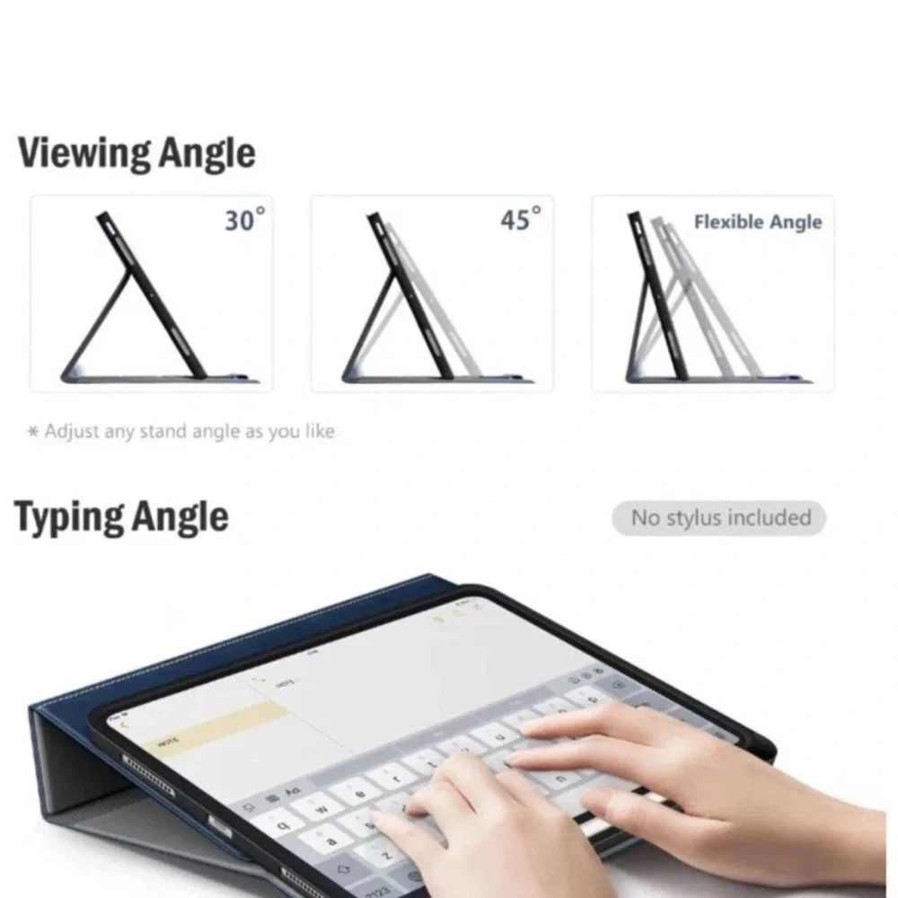 Antbox for iPad Pro 13 Inch Case M4(2024), Built-in Pencil Holder (navy)